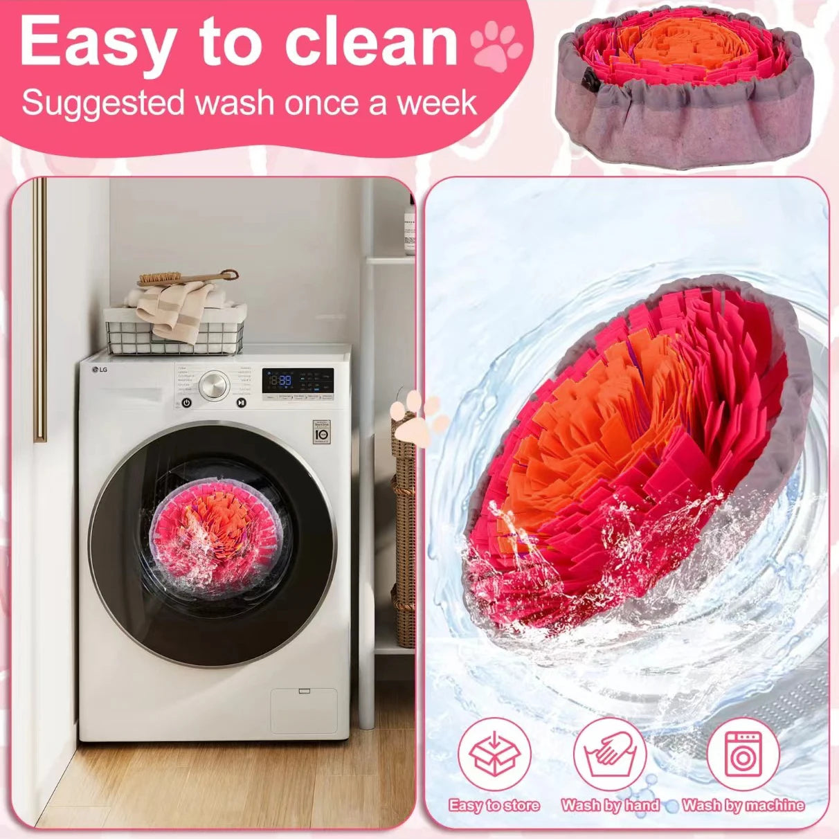 Felt Sniffing Mat for Dogs β Washable, Foldable Slow Feeder & Training Toy