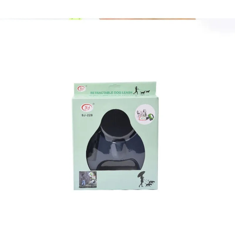 3m Retractable Dual Dog Lead