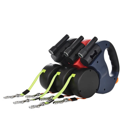 3m Retractable Dual Dog Lead