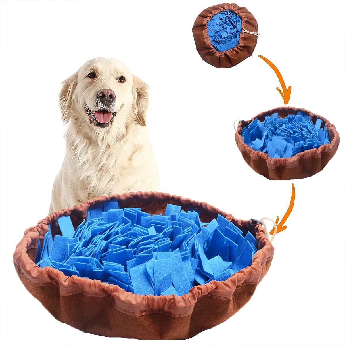 Felt Sniffing Mat for Dogs – Washable, Foldable Slow Feeder & Training Toy