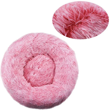 Round Plush Pet Bed – Ultra Soft, Warm, and Washable for Cats & Dogs