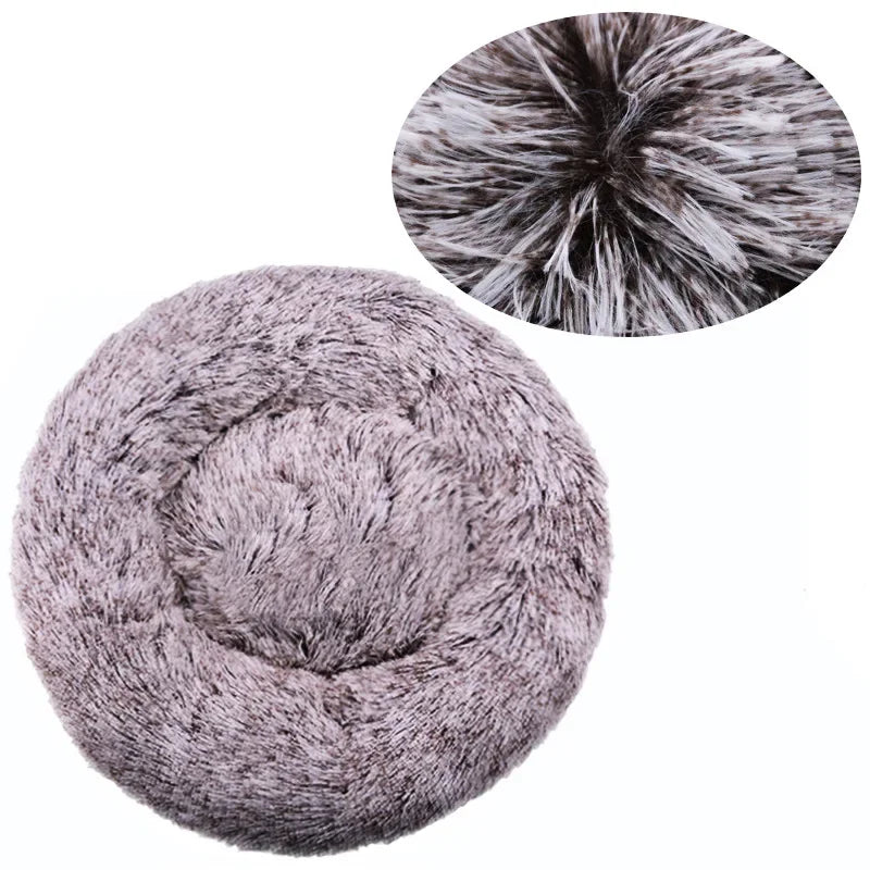 Round Plush Pet Bed – Ultra Soft, Warm, and Washable for Cats & Dogs