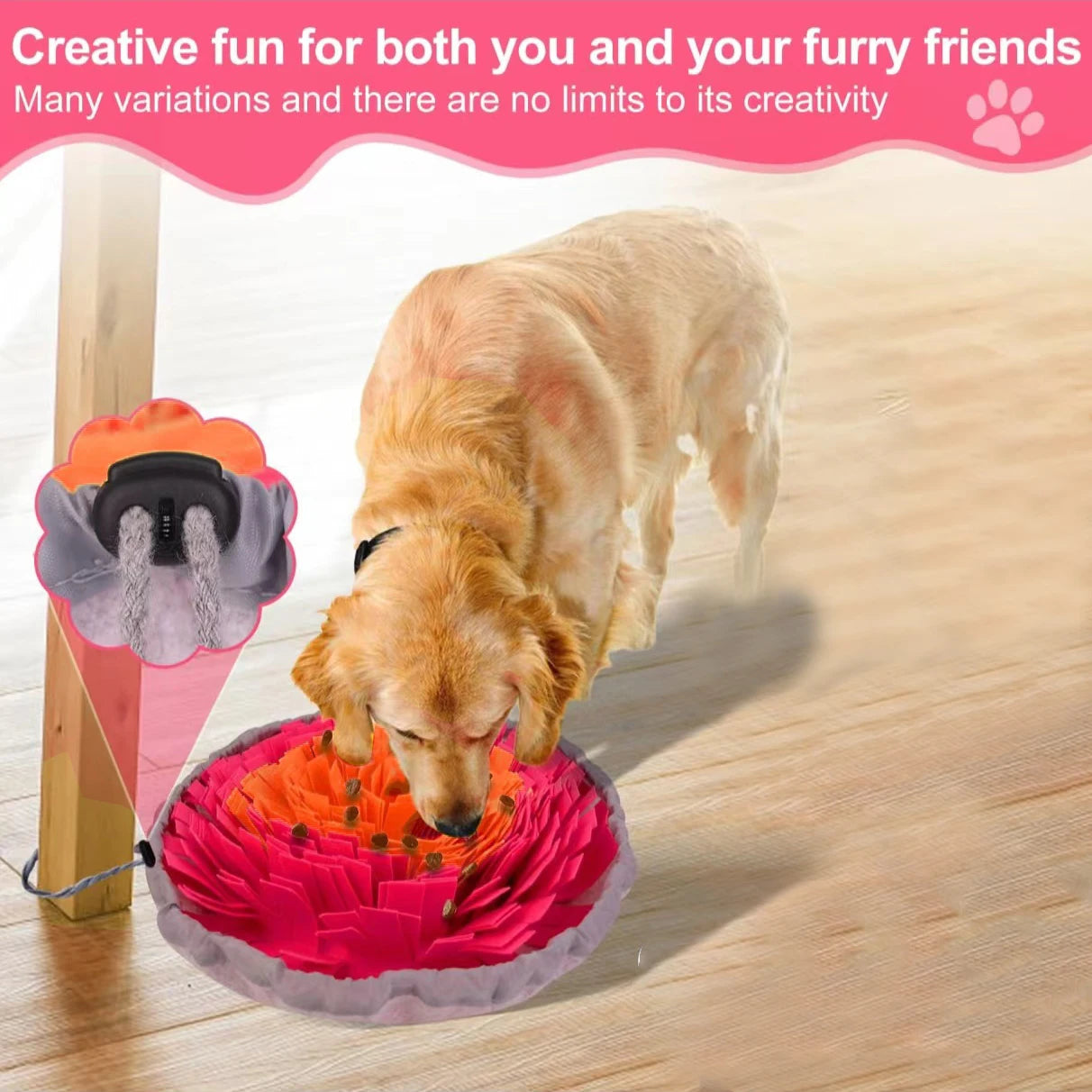 Felt Sniffing Mat for Dogs – Washable, Foldable Slow Feeder & Training Toy