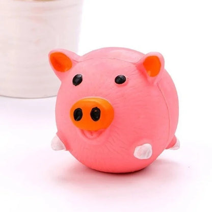 Squeaky Latex Animal Toy for Dogs – Pig, Chicken or Cow