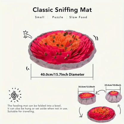 Felt Sniffing Mat for Dogs – Washable, Foldable Slow Feeder & Training Toy