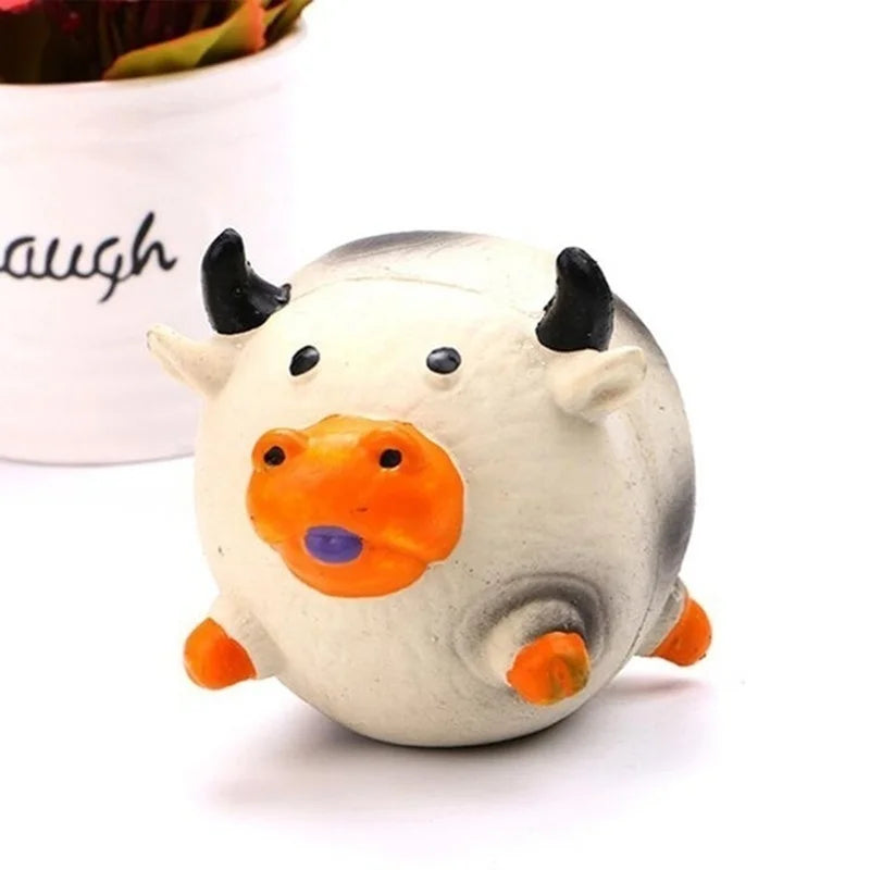 Squeaky Latex Animal Toy for Dogs – Pig, Chicken or Cow