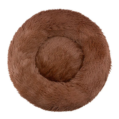 Round Plush Pet Bed – Ultra Soft, Warm, and Washable for Cats & Dogs