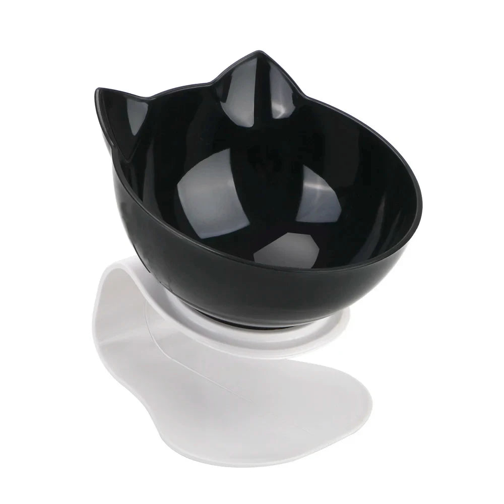 Non-Slip Double Elevated Cat Bowls with Stand – 15° Tilted Raised Feeding Station