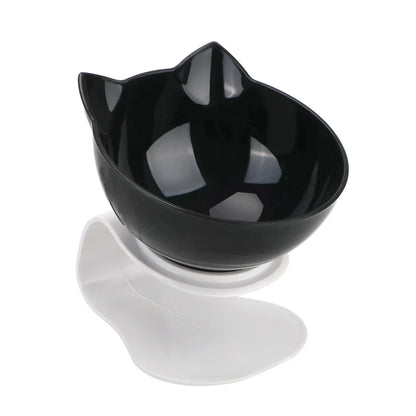 Non-Slip Double Elevated Cat Bowls with Stand – 15° Tilted Raised Feeding Station