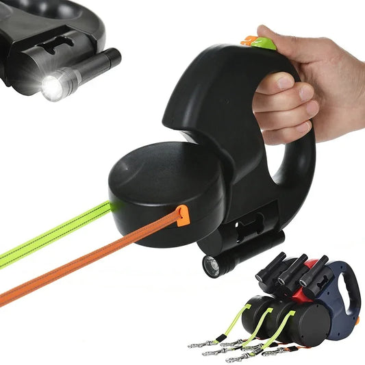 3m Retractable Dual Dog Lead
