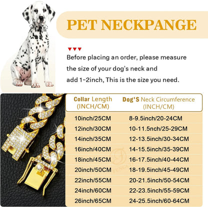 Pawshion Gold Glam Collar