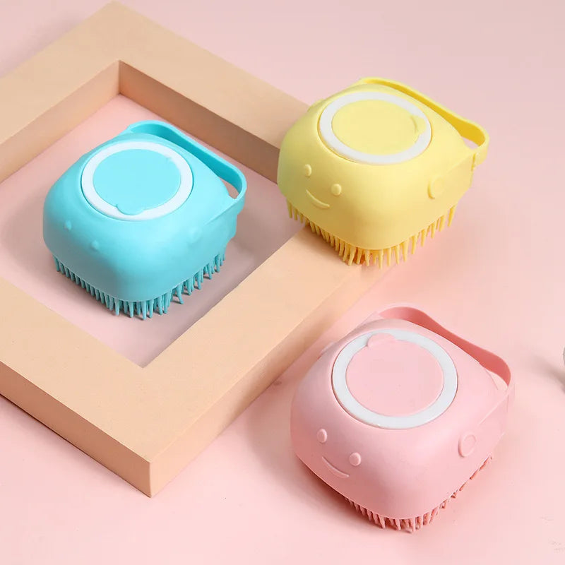 Silicone Pet Bathing & Grooming Glove Brush