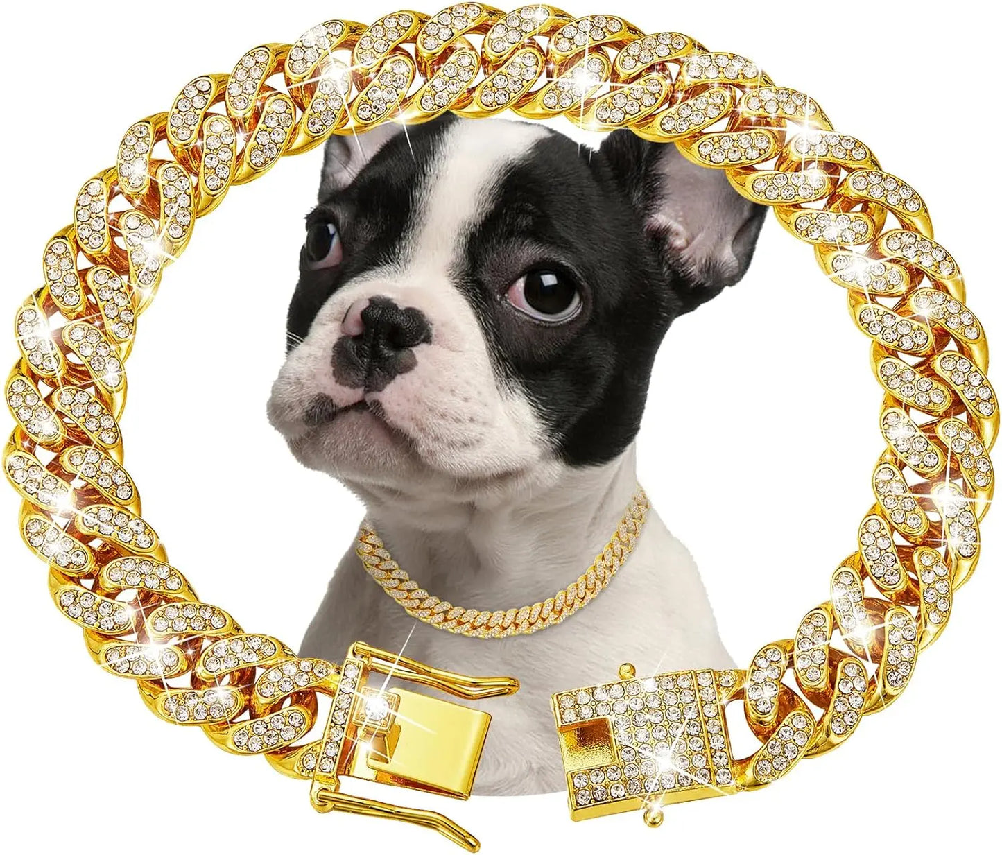 Pawshion Gold Glam Collar