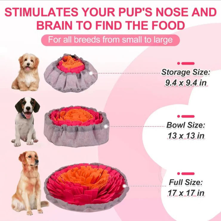 Felt Sniffing Mat for Dogs – Washable, Foldable Slow Feeder & Training Toy