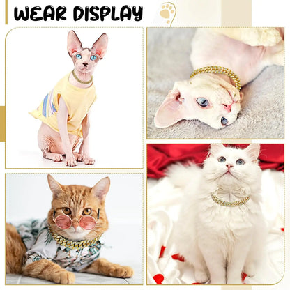 Pawshion Gold Glam Collar