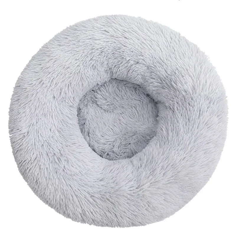 Round Plush Pet Bed – Ultra Soft, Warm, and Washable for Cats & Dogs