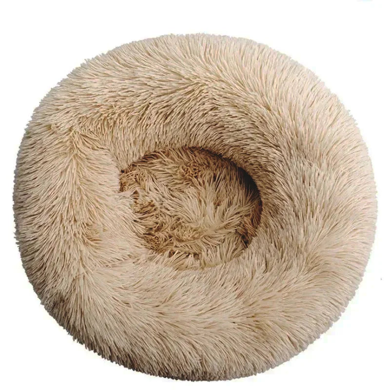 Round Plush Pet Bed – Ultra Soft, Warm, and Washable for Cats & Dogs