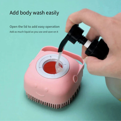 Silicone Pet Bathing & Grooming Glove Brush