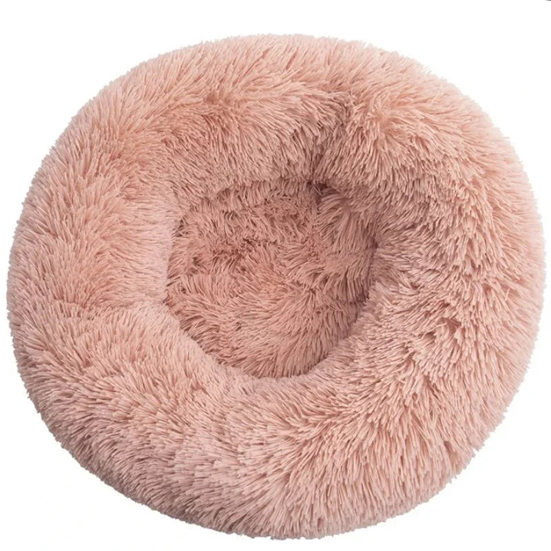 Round Plush Pet Bed – Ultra Soft, Warm, and Washable for Cats & Dogs