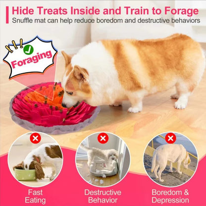 Felt Sniffing Mat for Dogs – Washable, Foldable Slow Feeder & Training Toy