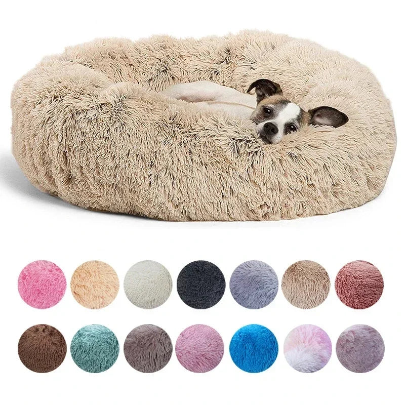 Round Plush Pet Bed – Ultra Soft, Warm, and Washable for Cats & Dogs