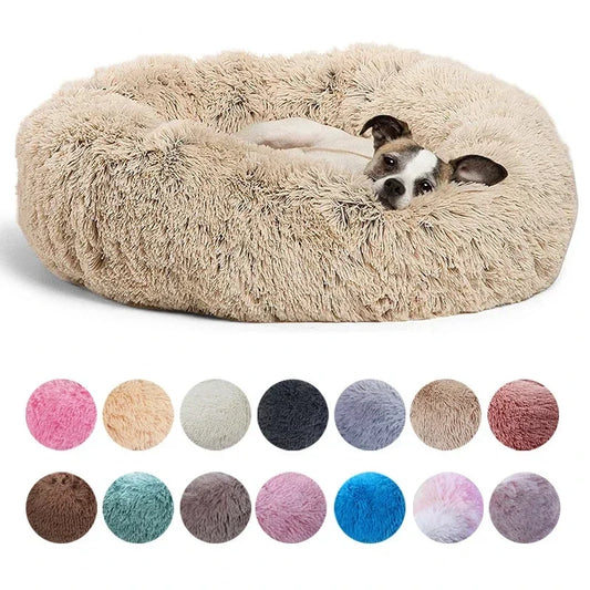 Round Plush Pet Bed – Ultra Soft, Warm, and Washable for Cats & Dogs