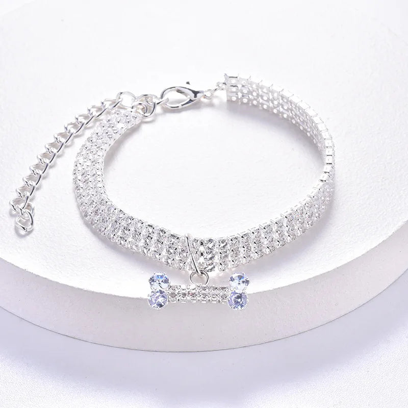 GlimmerBone Luxe - Adjustable Crystal Pet Collar