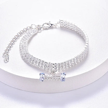GlimmerBone Luxe - Adjustable Crystal Pet Collar