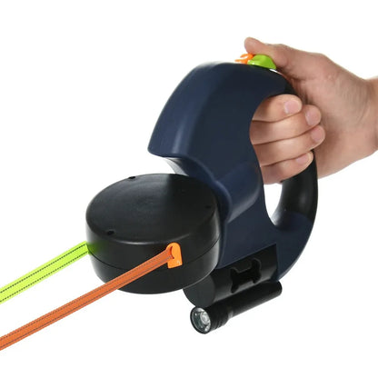 3m Retractable Dual Dog Lead