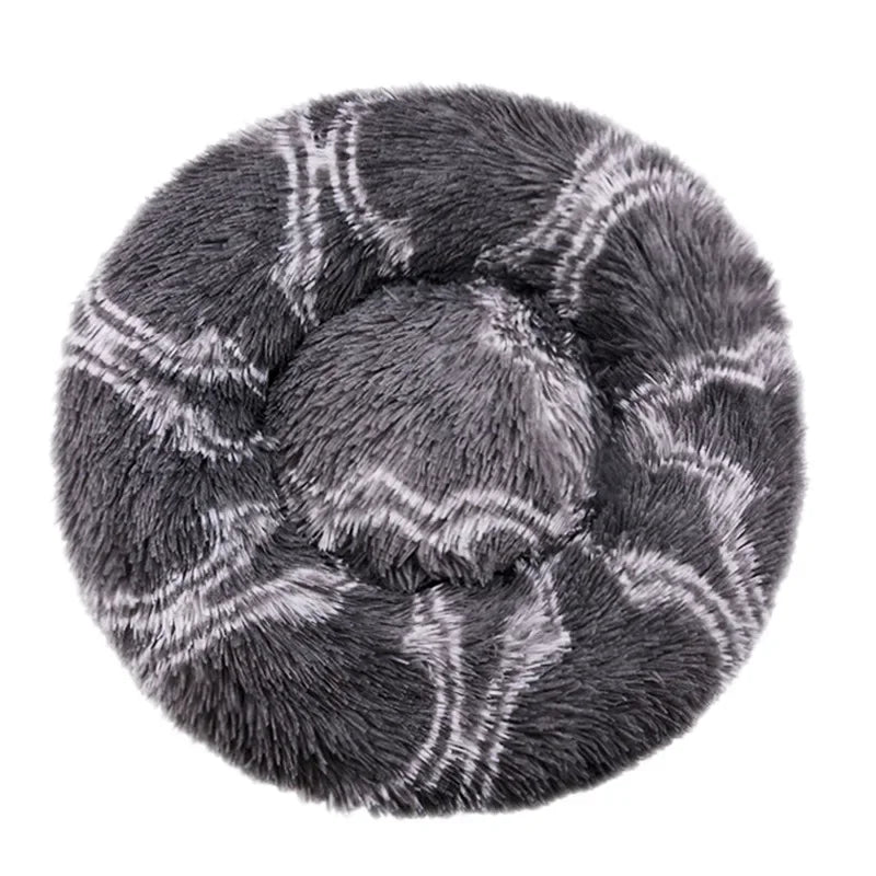 Round Plush Pet Bed – Ultra Soft, Warm, and Washable for Cats & Dogs