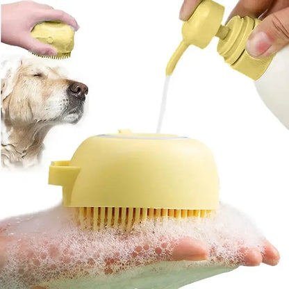 Silicone Pet Bathing & Grooming Glove Brush