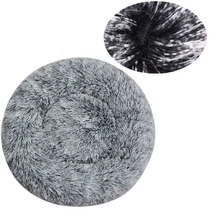 Round Plush Pet Bed – Ultra Soft, Warm, and Washable for Cats & Dogs