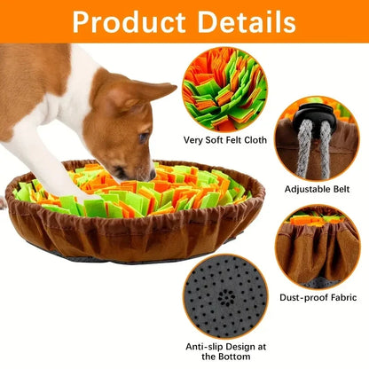 Felt Sniffing Mat for Dogs – Washable, Foldable Slow Feeder & Training Toy