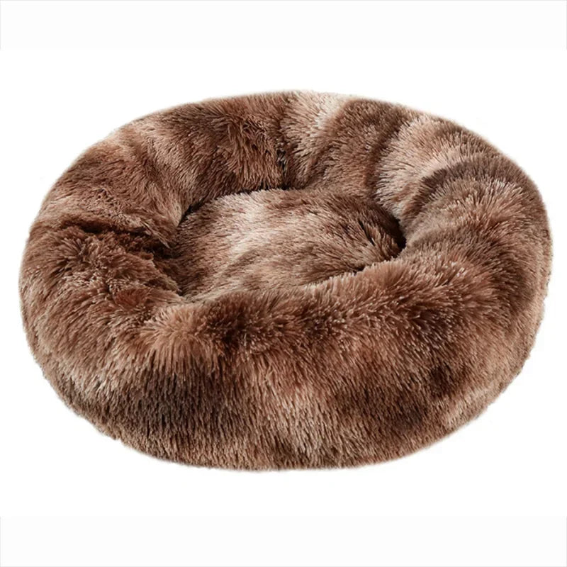 Round Plush Pet Bed – Ultra Soft, Warm, and Washable for Cats & Dogs