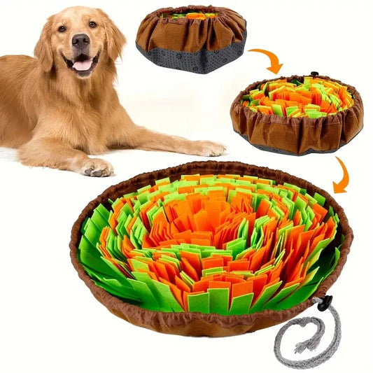 Felt Sniffing Mat for Dogs – Washable, Foldable Slow Feeder & Training Toy