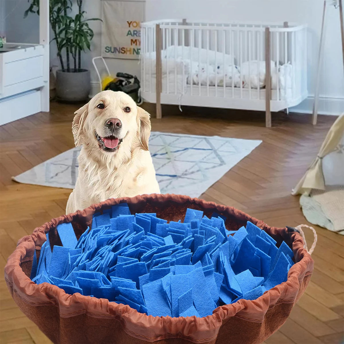 Felt Sniffing Mat for Dogs – Washable, Foldable Slow Feeder & Training Toy