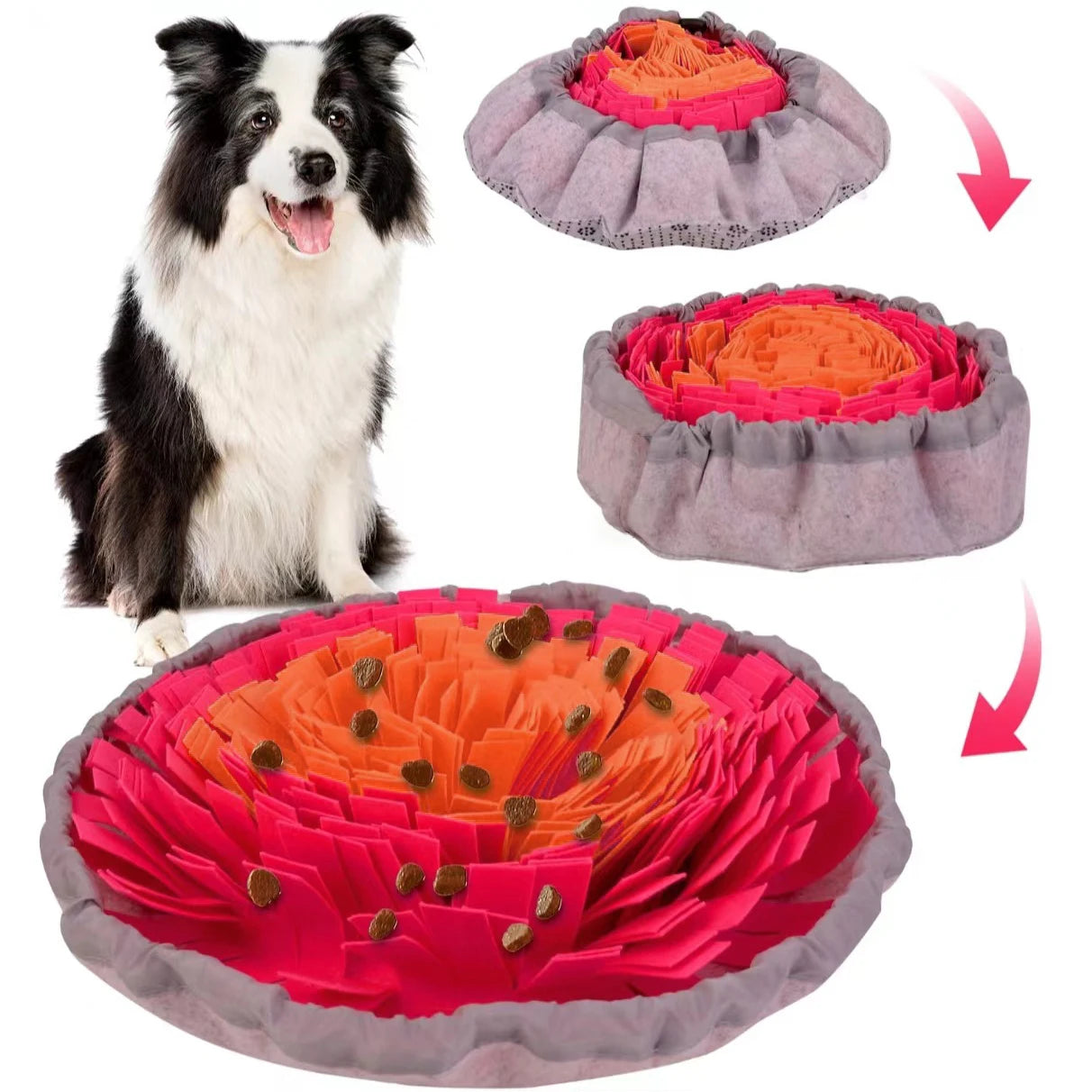Felt Sniffing Mat for Dogs – Washable, Foldable Slow Feeder & Training Toy