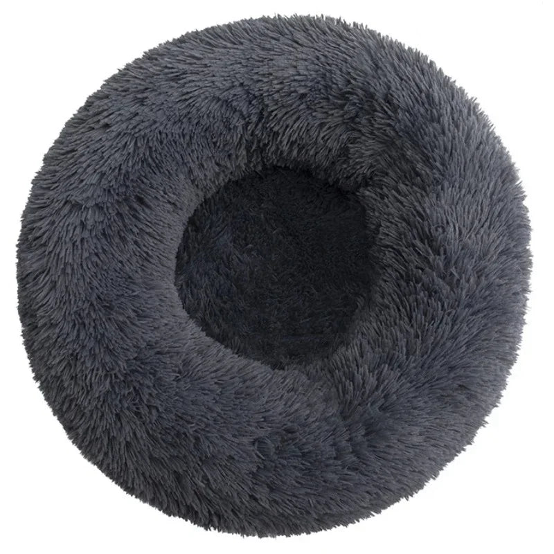Round Plush Pet Bed – Ultra Soft, Warm, and Washable for Cats & Dogs