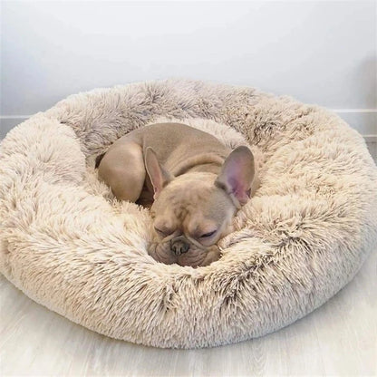 Round Plush Pet Bed – Ultra Soft, Warm, and Washable for Cats & Dogs