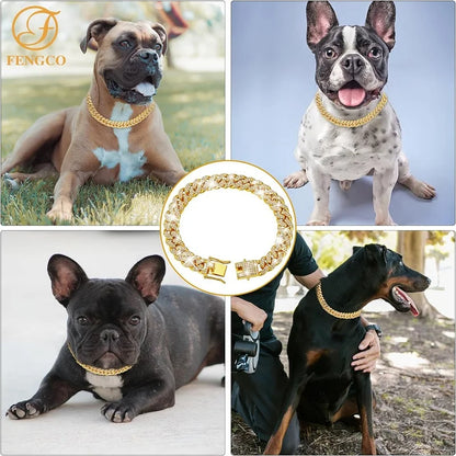 Pawshion Gold Glam Collar